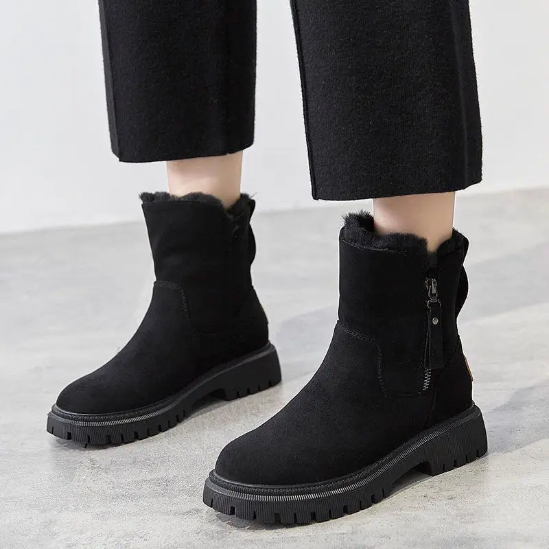 Winter new korean version winter boots plus velvet chunky cotton shoe warm snow boots for women