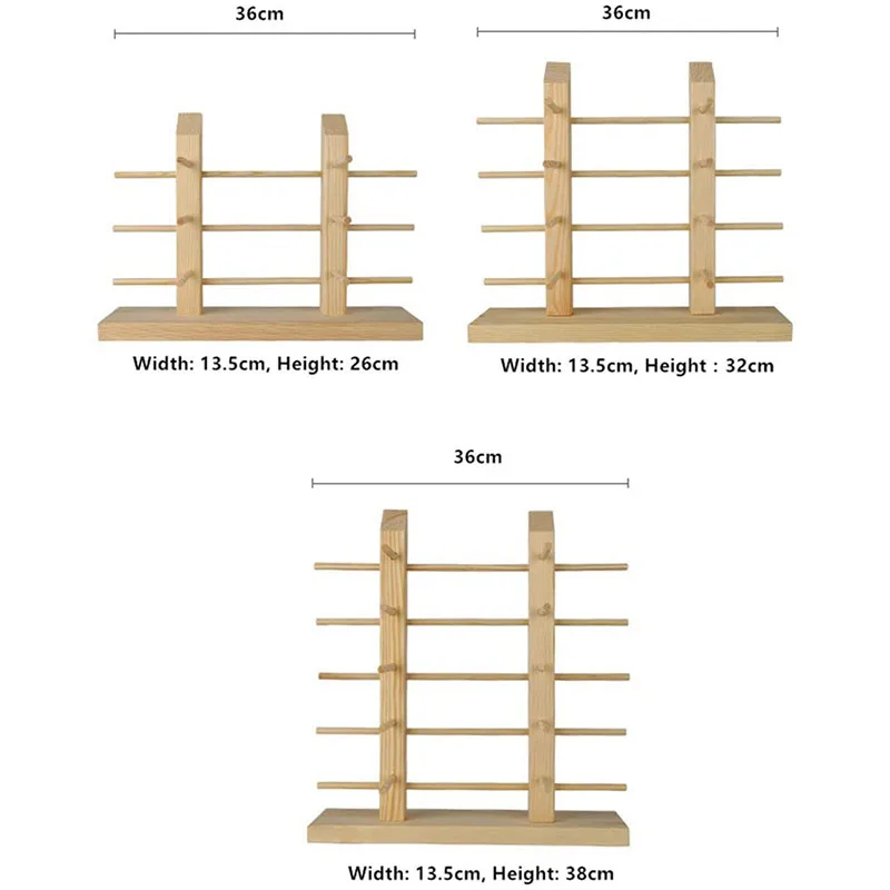 5-Layer  Wood Glass Rack Double Linen Glass Showcase Solid Wood Glass Display Holder Sunglass Display Holder