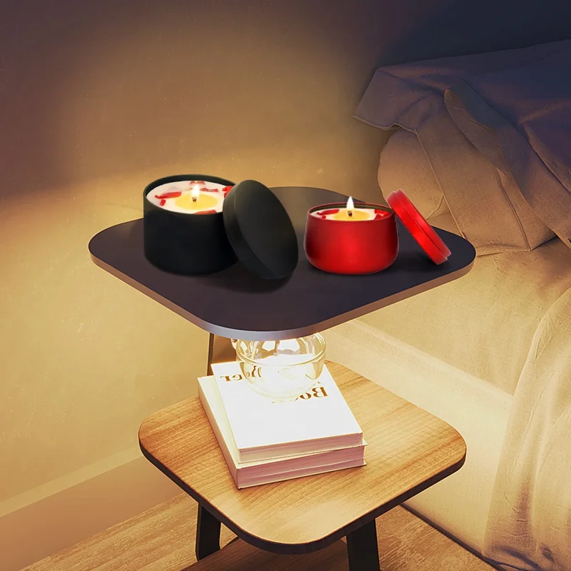 Factory Custom Empty Tin Cans Metal Luxury Small Box White Black 8Oz Candle Tins 6Oz With Lid 4Oz 2Oz