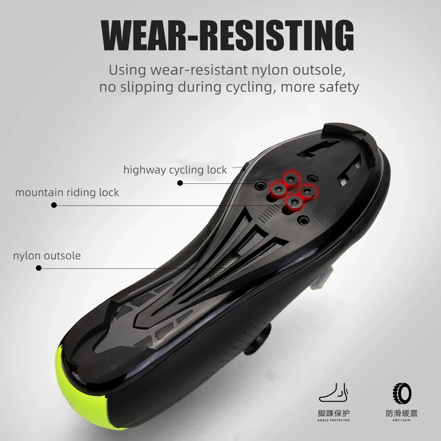 Cycling shoes mountain bike outdoor anti-collision non-slip road Bicycle shoes carbon Cycle Cleats Spd Brake Racing Road sneaker