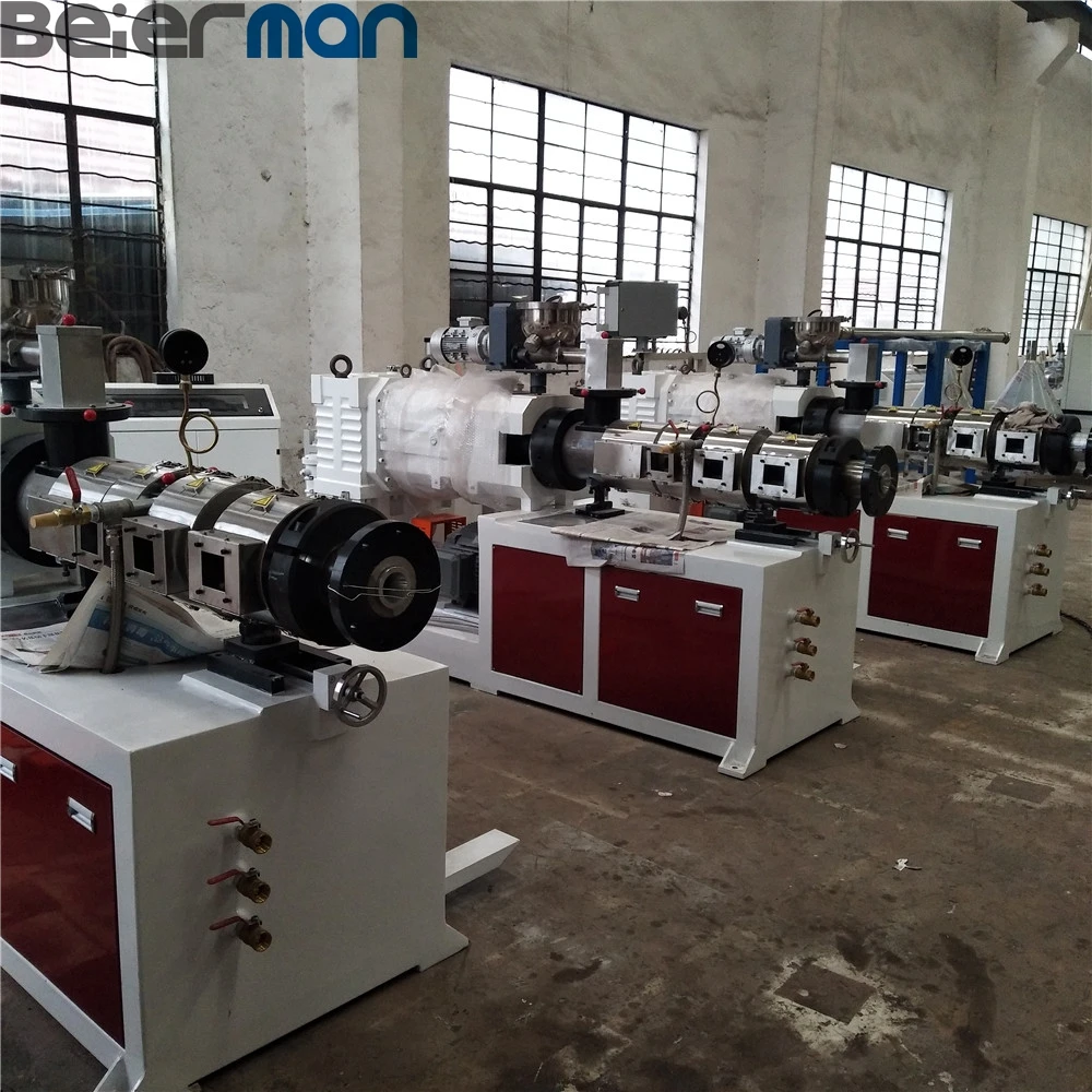 Good Price High Output Conical Twin Screw Extruder Machine PVC WPC Products Extruder For Pipe and Profile