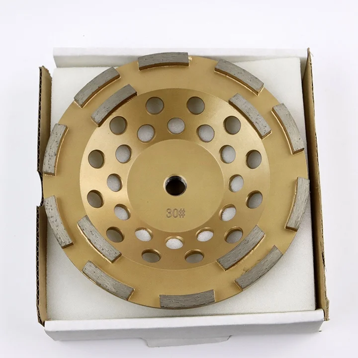 TRUE SHINE or JIANGXIN bar segment double rows Diamond  grinding Cup Wheels for concrete granite and marble manufacturer diamond tools factory