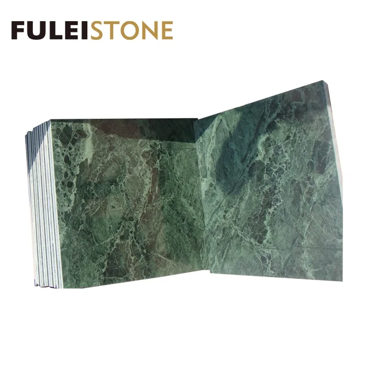 Free Sample Natural Polished Indian Green Marble Flooring Tiles