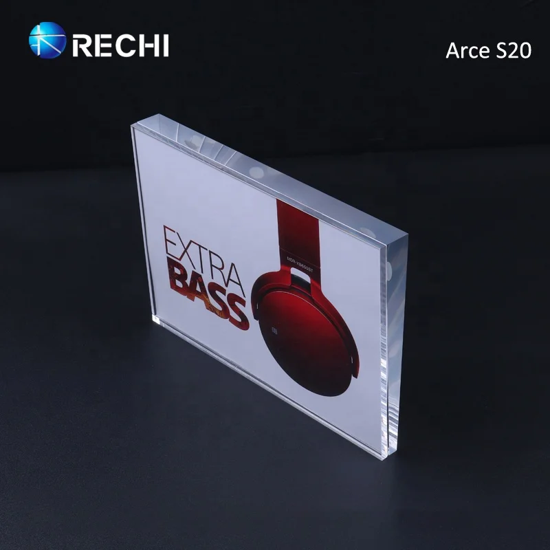 RECHI Custom Clear Acrylic Table Sign Holder Acrylic Price Display Holder Portrait A5 For Brand Promotion