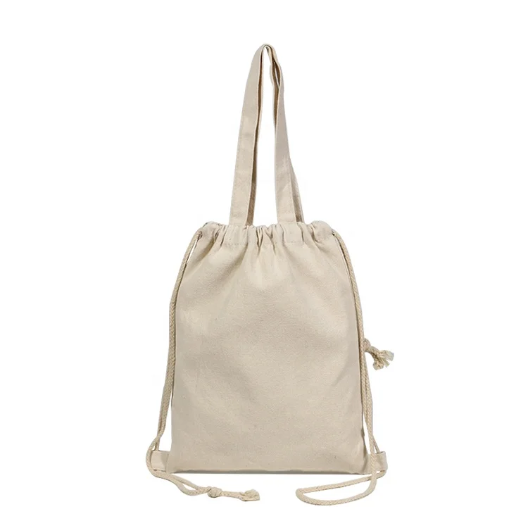 New Fashion Design Style Size Gift Shipping Custom Blank Drawstring Backpack Canvas tote Bag