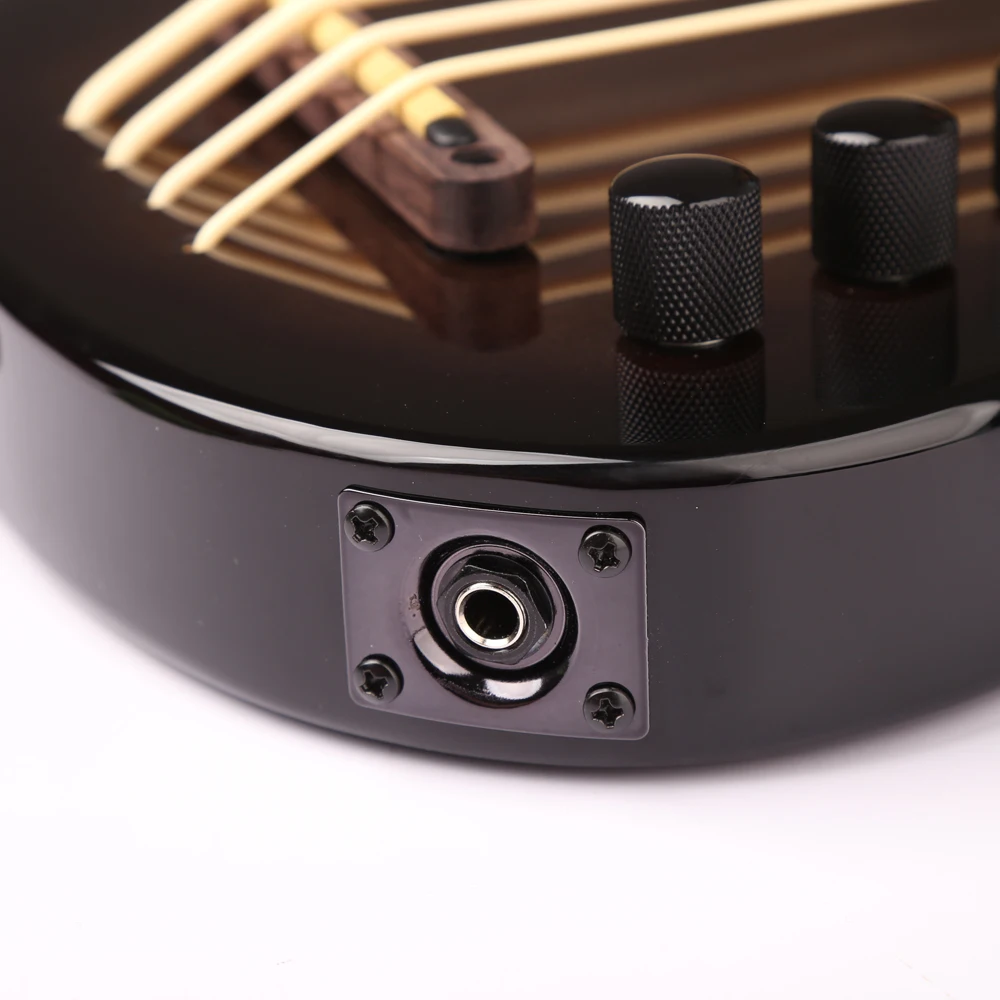 Gecko OEM High-End 4-String Black Electric Bass Guitar Ash Maple Concert UBASS Left Handed for Professional Musician Cheap Price