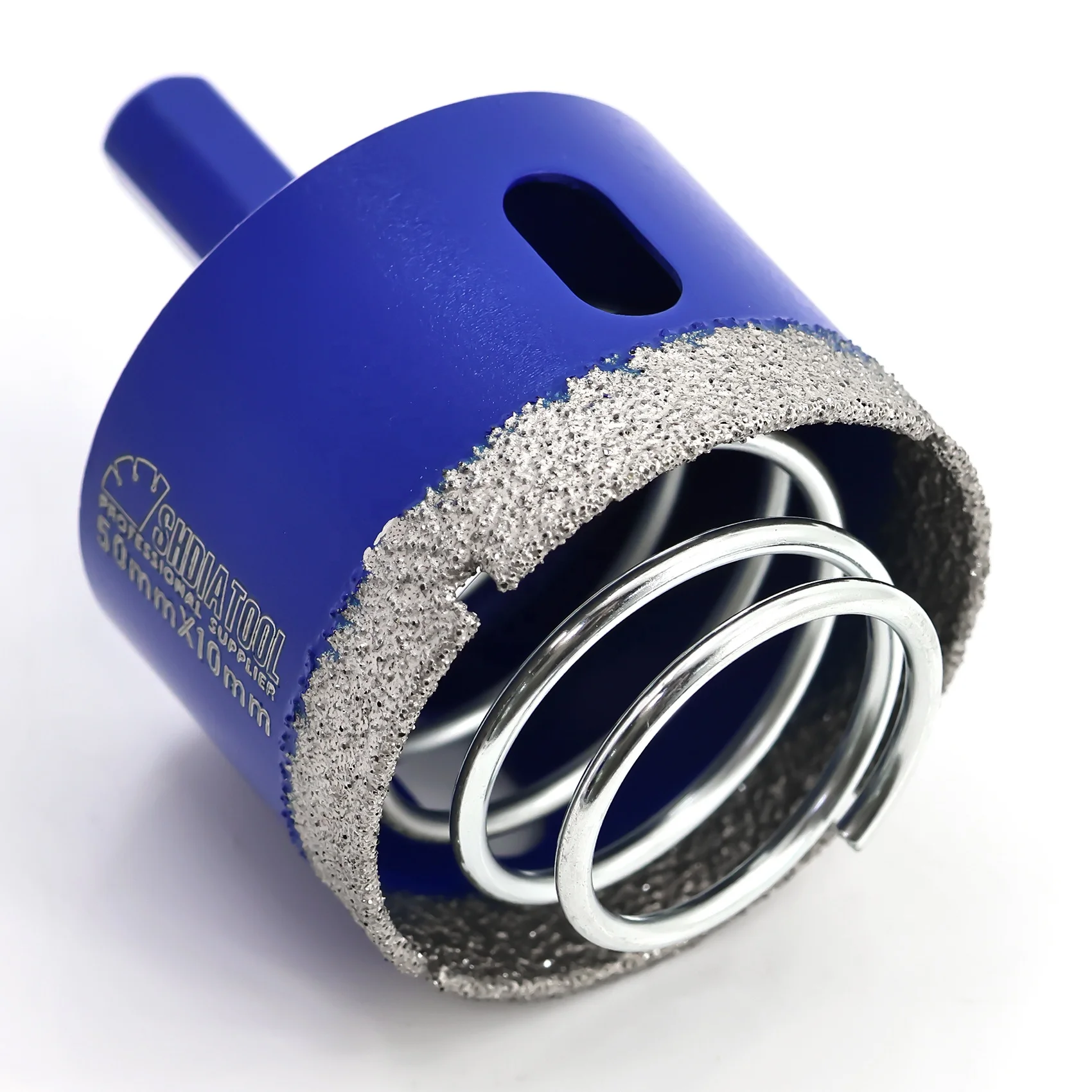 20-100mm Vacuum Brazed Diamond Core Drill Bit with Spring Triangle Shank for Marble Granite Tile Cutter Hole Saw Cutting