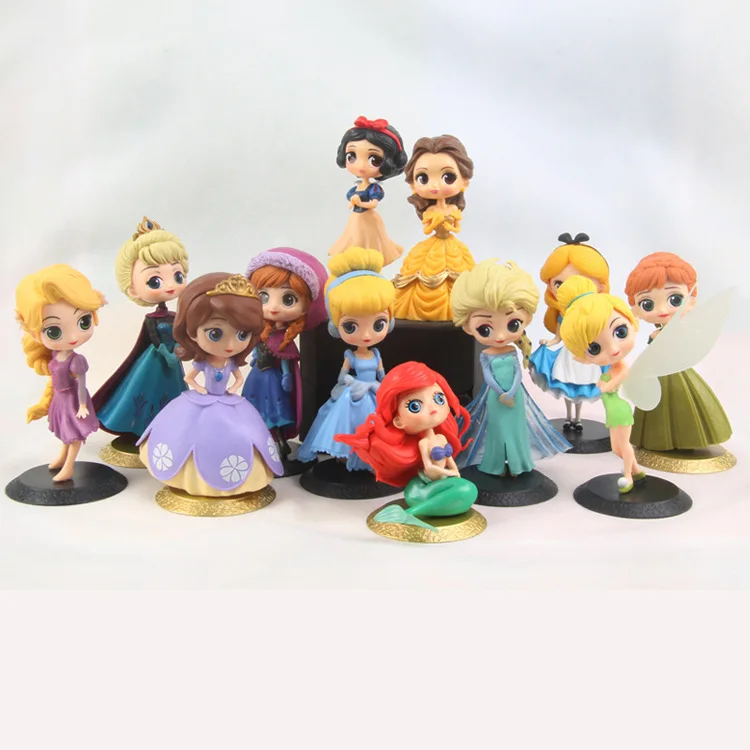 custom Pretty Princess Figures Toy Movie Action Figure with OEM 3d cartoon pvc Anime figures