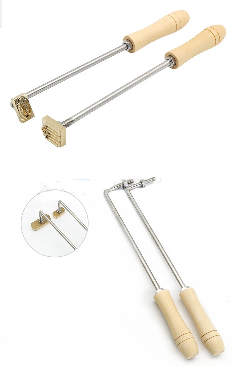 Custom brass logo label Brass wooden handle Hot Stamp Bread Bakery stamp