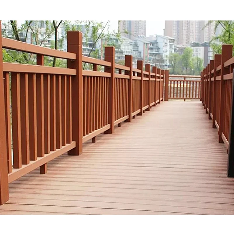 Balustrade bridge outdoor technical resist stand wear and tear wooden wpc stair railings wpc handrail