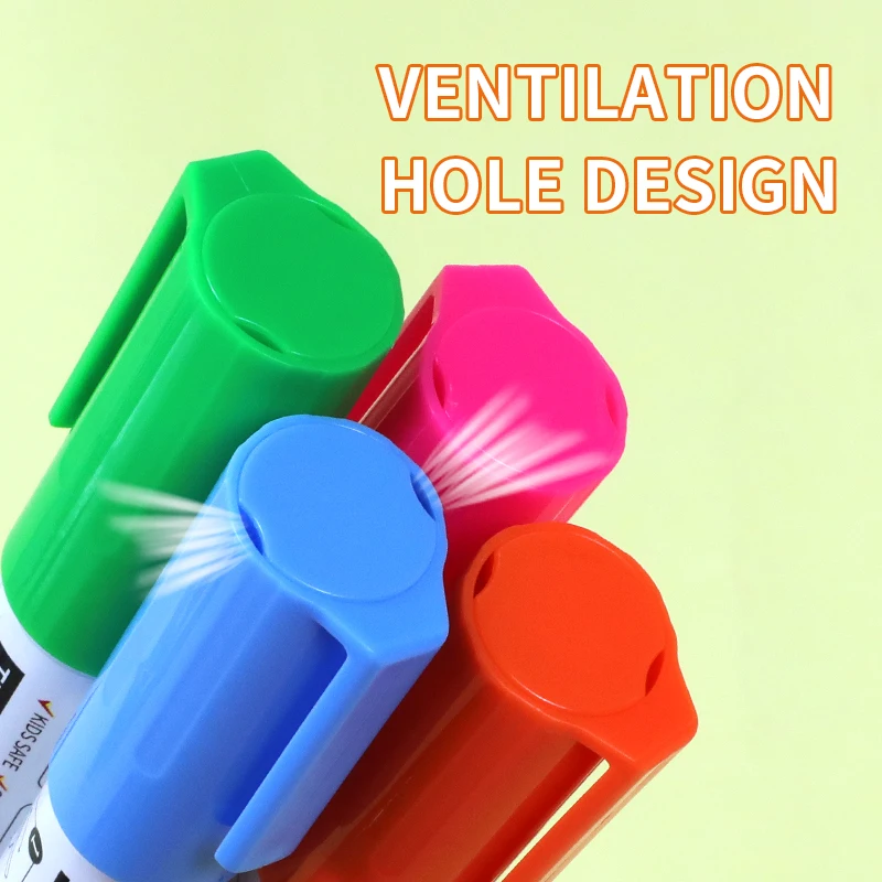 Round Toe Tip Liquid Chalk Pen 8 color Reversible Nib Liquid Chalk Marker For Paper Glass Ceramic