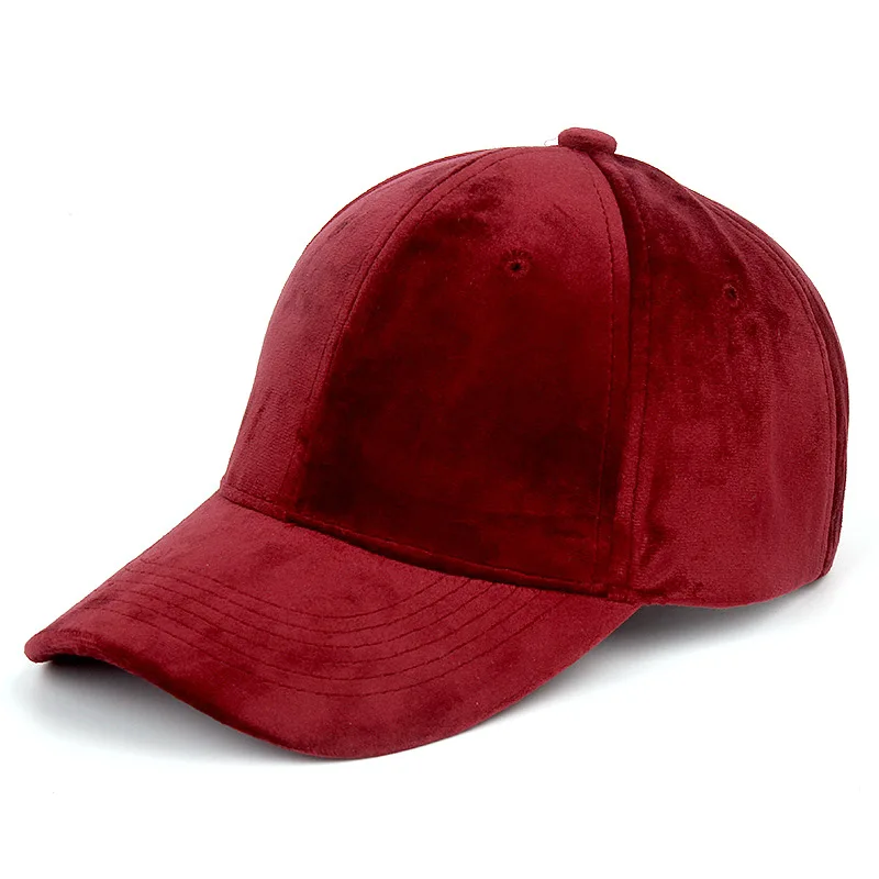 Wholesale Custom 6 Panel Vintage Velvet Blank Hat Baseball Cap