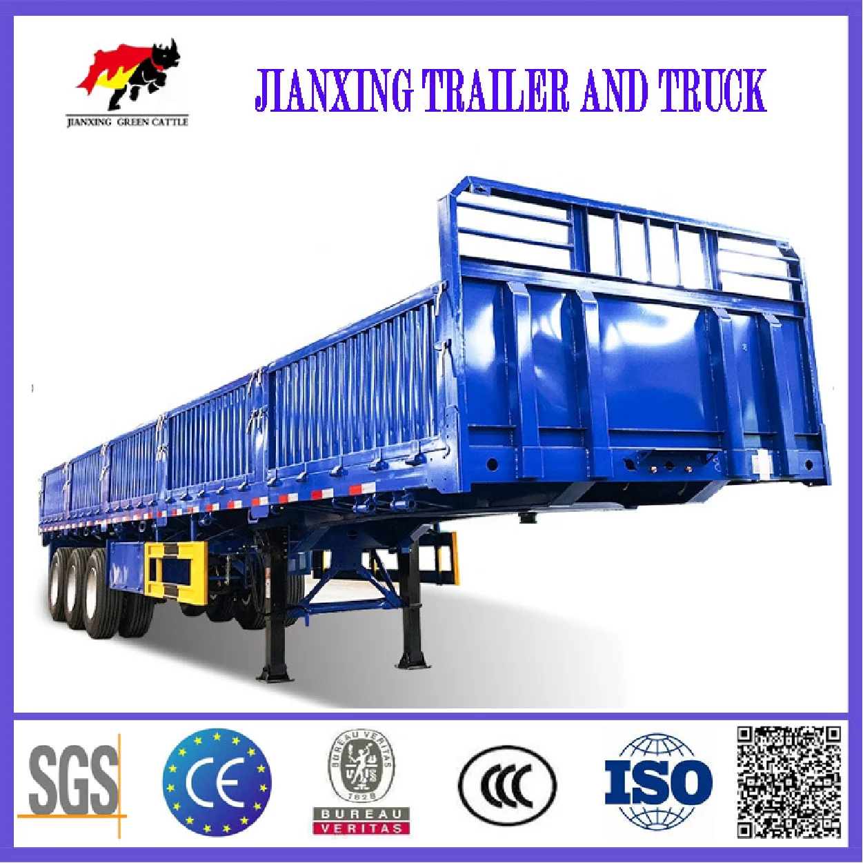 High quality Factory Directly Supply 40FT Tri-Axle Box Cargo fence Truck Semi Box Trailer semitrailers