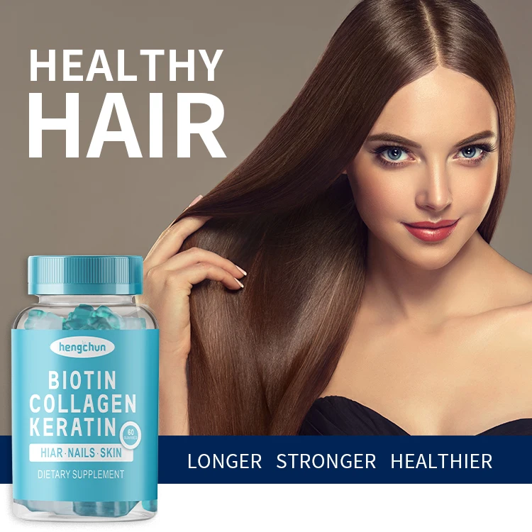 biotin vitamins halal gummy bears collagen gummy caliming vegan collagen supplements biotin gummies for hair skin nails