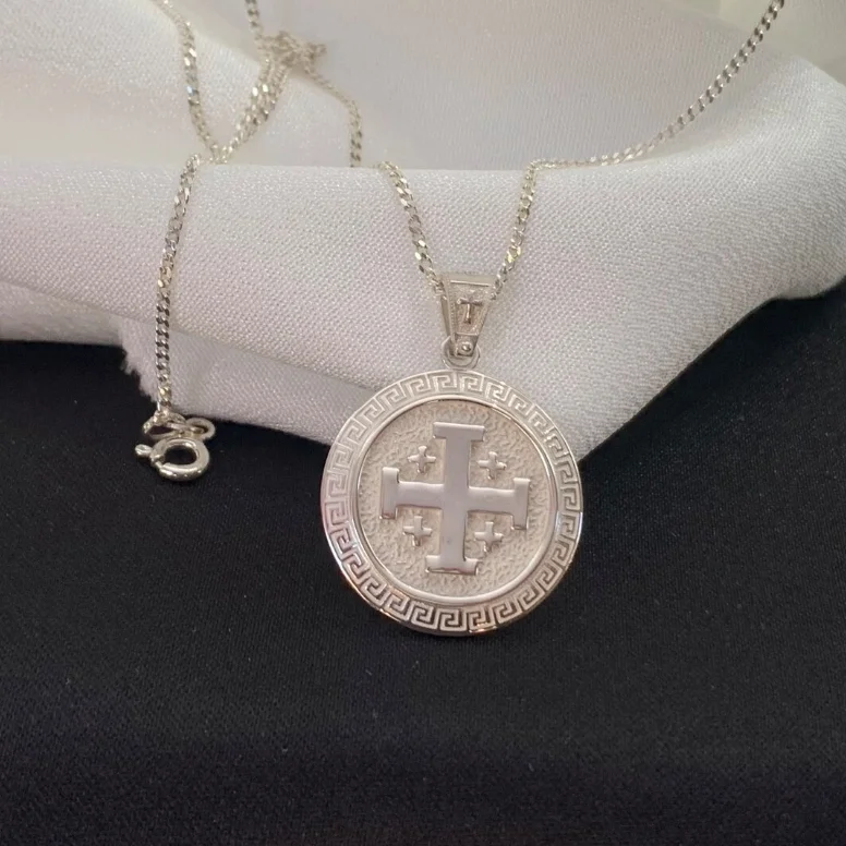 Wholesale Best Seller Jerusalem Religious Cross Necklace Nickel Free 316l Stainless Steel Special Collection Necklace Jewelry