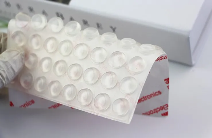 hot style 10mm to 25mm Spherical shape Sound Dampening Transparent Rubber Feet Adhesive Bumper Pads