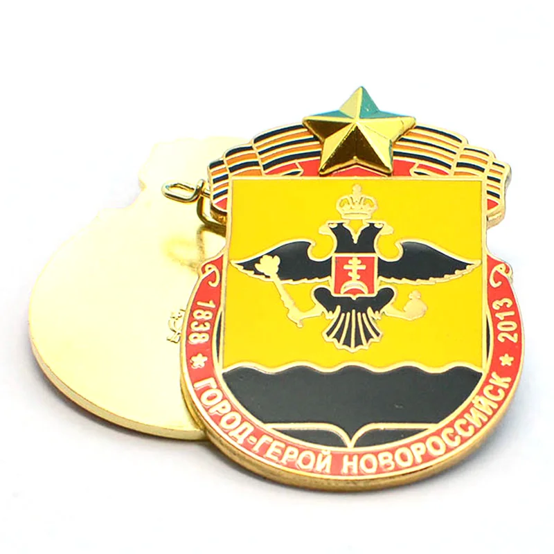 Factory Price Custom Metal Car Badge Clip Heat Press Label Pin Badge