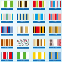 Buena calidad Lona impermeable a rayas de pvc colorida para tienda