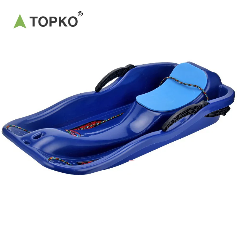TOPKO Adult Snow Bike Scooter Ski Sled Red Blue Plastic Color Brake Material Origin Real Tire ski sled