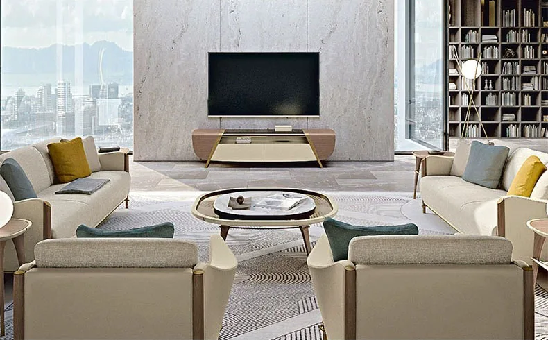 Wooden Sofa Set Sitting Room Furniture Set Living Room Furniture Modern Solid Wood Sofa Luxury Sofa Set Living Room New Design