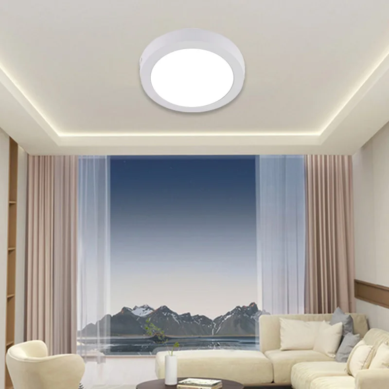 Home Office Indoor Lighting IP20 Frameless Led 6W Surface Panel Light With Isolated Driver