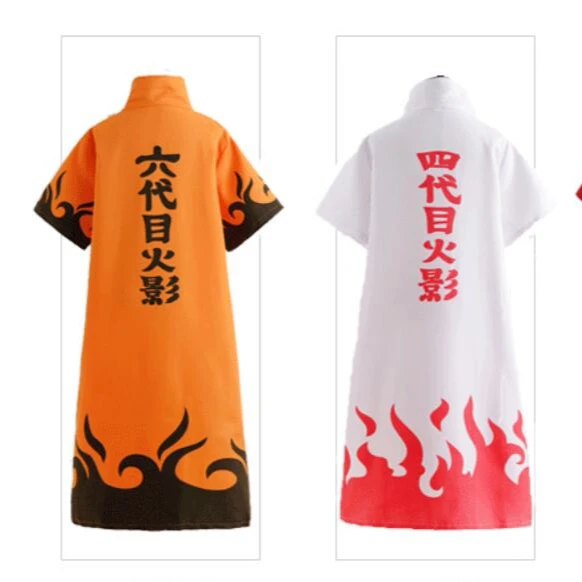 Japan Uzumaki  Hokage Costume Cosplay Halloween Cloak Cape