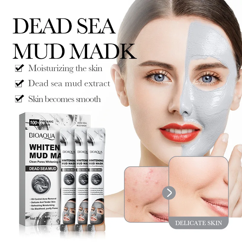 Skin Care Portable Individual Travel Packing Deep Cleaning Black Facial Mask Dead Sea Mud Clay Mask