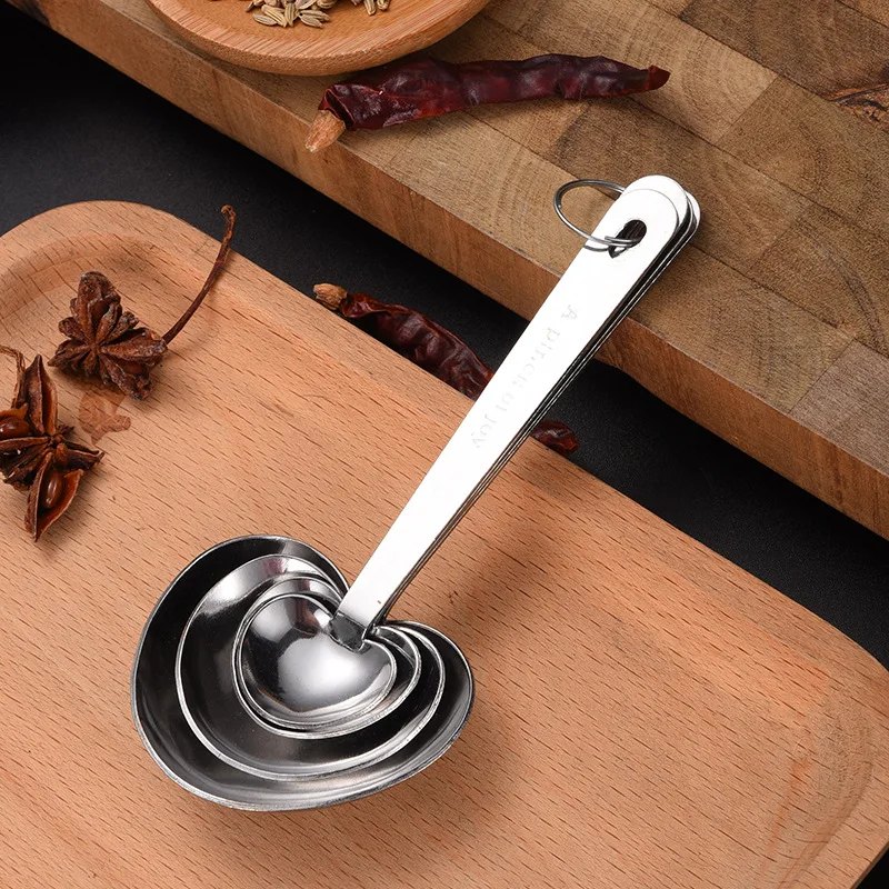 Low MOQ 9Pcs Stainless Steel Measuring Spoon Tools Kitchen Seasoning Spoons Bulk Measuring Scoop