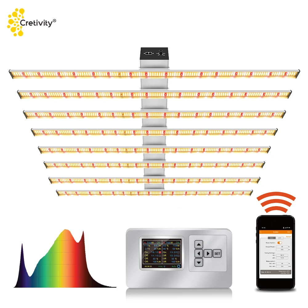 
Cretivity Full Spectrum Hydroponic Indoor Grow light Veg Flower Medical 640W 1000W LED Grow Light 