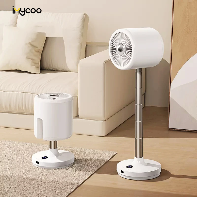 IMYCOO New Arrivals Large Battery Rechargeable Floor Standing Fan With Remote Control Portable Outdoor Electric USB Cooling Fan
