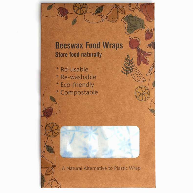 
Hot Sale Customizable premium direct Factory Amazon best selling reusable organic beeswax wrap 
