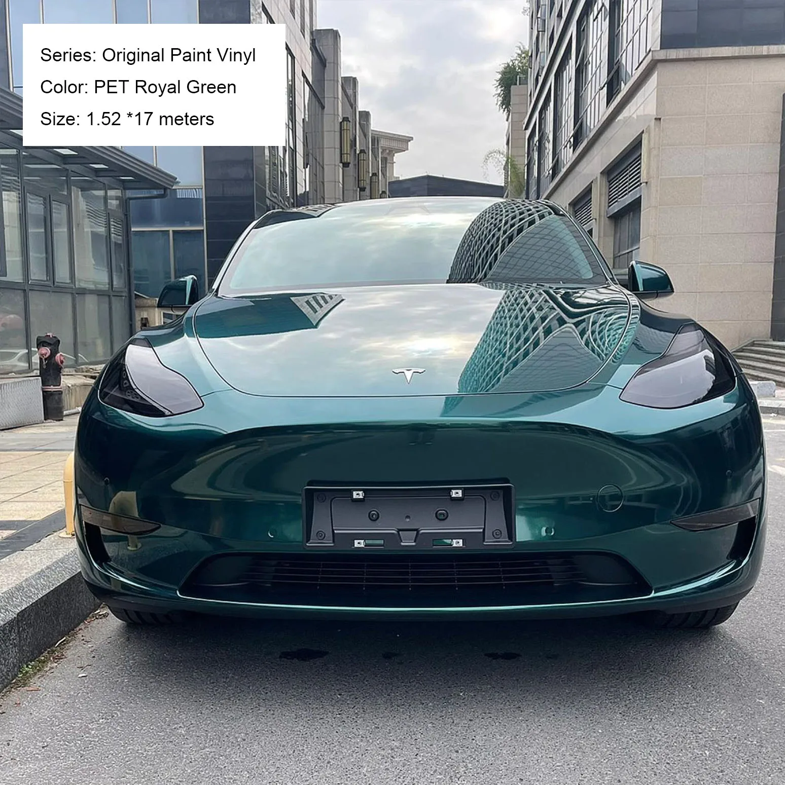 CARKOO High Quality Super Gloss PET Isle of Man Green Color Original Paint Car Wrap Vinyl Film