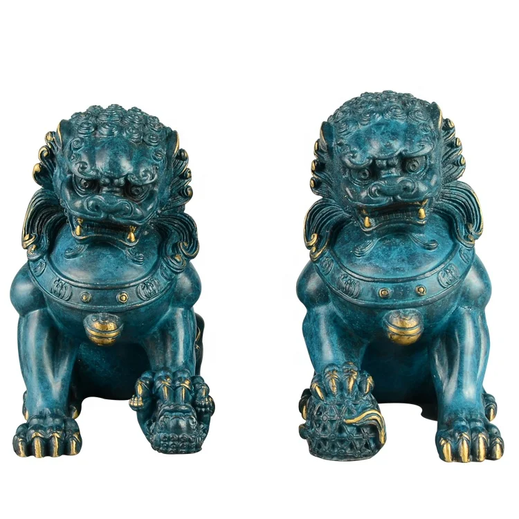 Indoor lion statue small for utensils of study and ornament of room bronze lion statues for sale