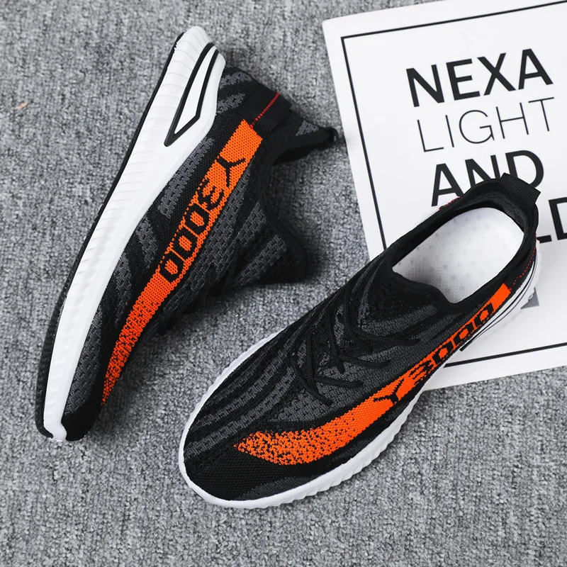 china wholesale knitted casual spot factory men fashion sneakers walk shoes