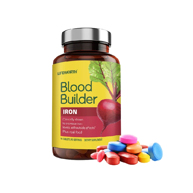 LIFEWORTH Iron Supplement for Women with Vitamin C B12 and Folic Acid Multi