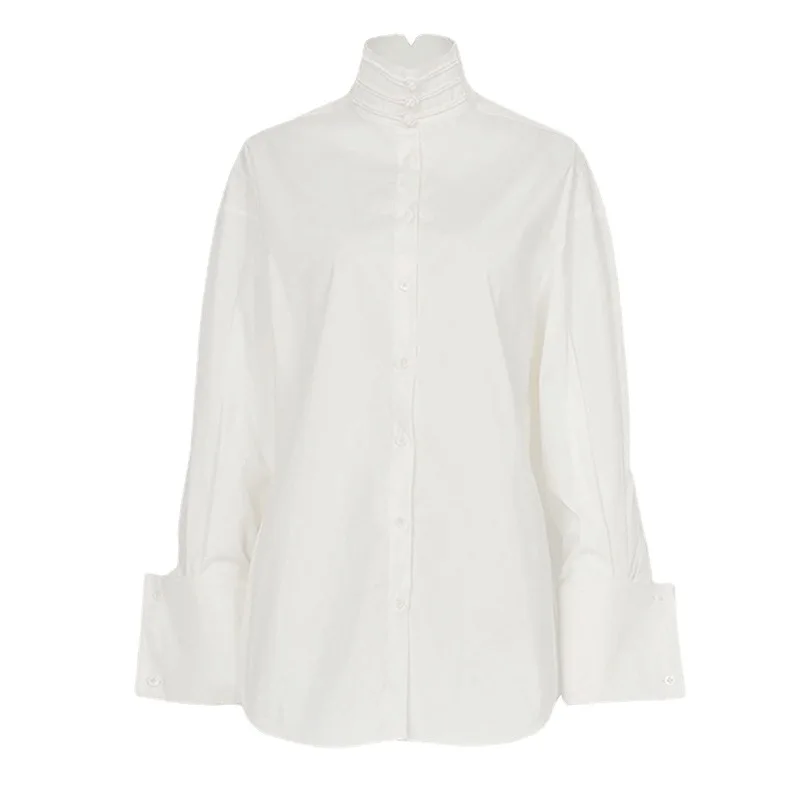 Женская винтажная рубашка с длинным рукавом