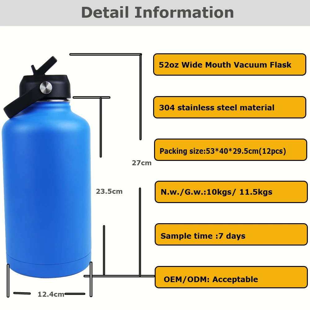 128oz 87oz 64oz Stainless Steel Double Wall Insulated Thermal Jug Outdoor Ice Cold One Gallon Beer Growler