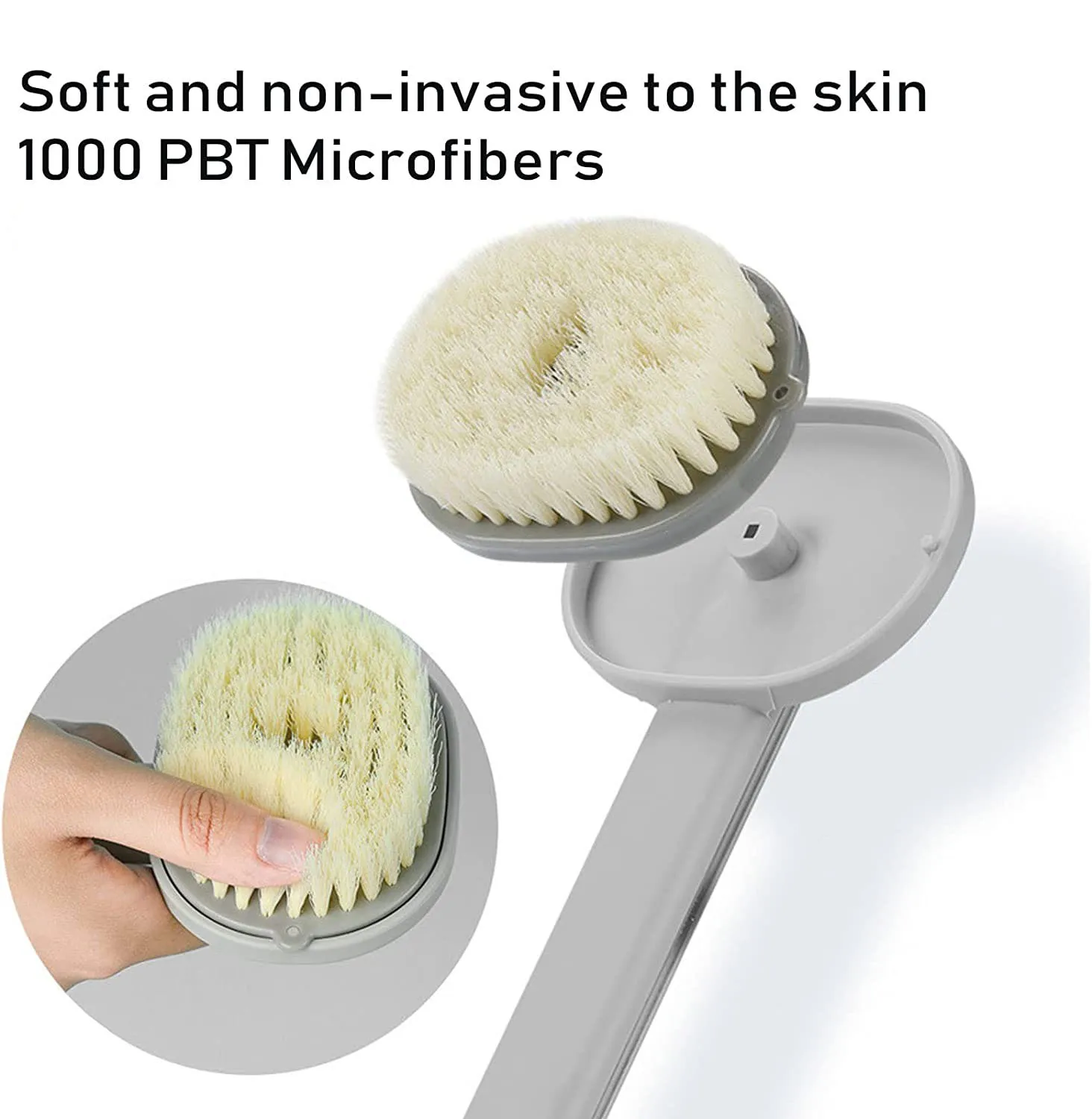 Long Handle Storable Body Wash Massage Back Cleaning Bath Brush