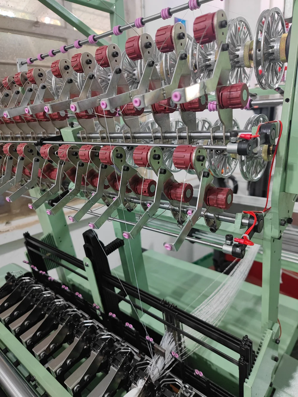 Zhengtai Model 8/30 10/30 12/25 14/20 Narrow Fabric Weaving Machinery Elastic Or Inelastic Double Layer Needle Loom