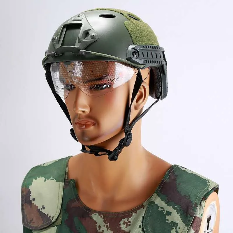 Hot Sale Outdoor Field  CS Equipment Fast Simple Version PJ Type Tactical  Gear Helmet