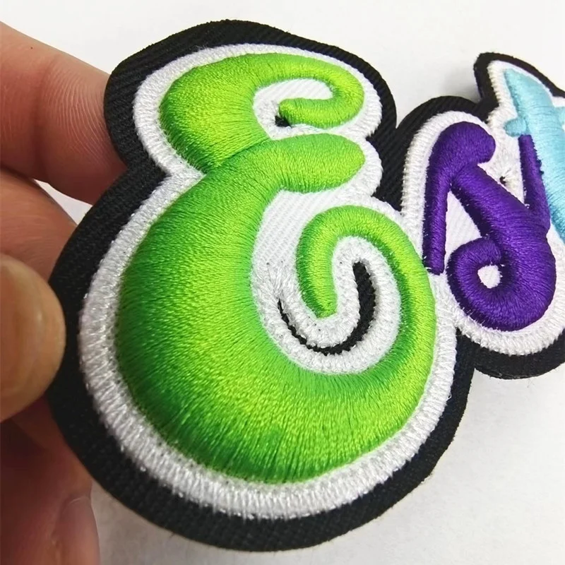 Embroidered 3D puff patch for hats, custom heat transfer 3d puff hat patches