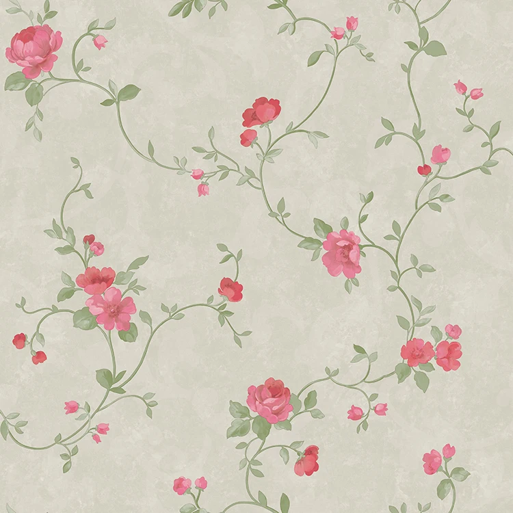 Home Interior Wall 3D PVC embossed flower Wallpaper for home walls