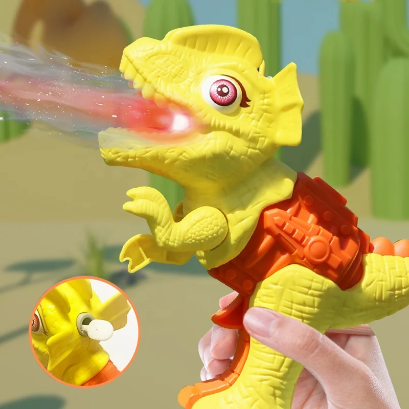 Electric spray smoke dinosaur toys gun with light and sound boys dinosaur gun gift