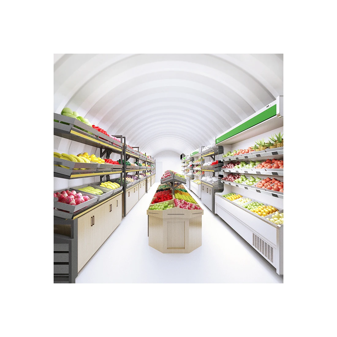 Mobile cold Storage for fruits and vegetables by Air Membrane structure mobile cold room Inflatable dome