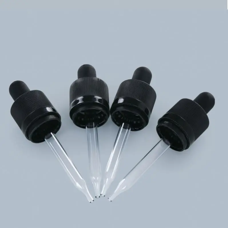 Hot sale essential oil bottle boston dropper bottle dropper cap with pipette