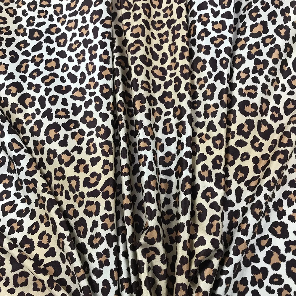 Hot selling leopard pattern swimming lycra fabric polyester for garments