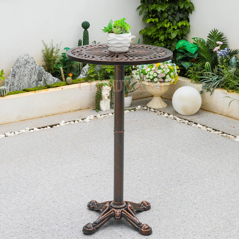 Casual metal bar tables Durable outdoor aluminum bar tables Patio Garden Hotel Bar Counter table stools