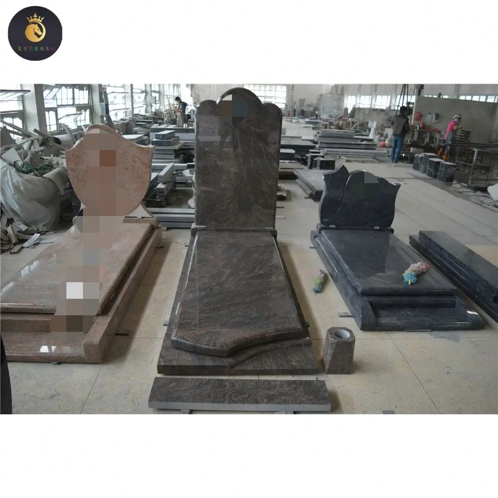 Wholesale Polished  Natural Granite Dark Red Monument Memorial Monument Funeral Monuments