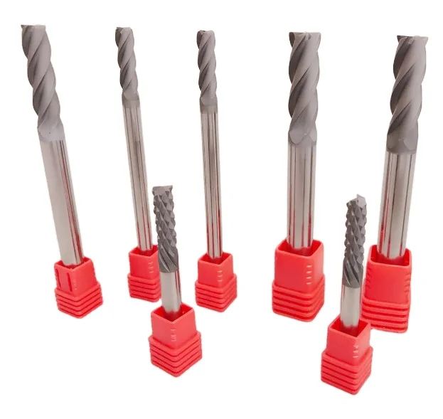 Carbide diamond coating flat endmill cutting tool for machining graphite and carbon