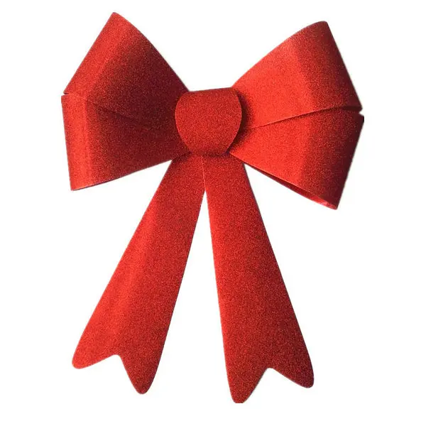 Large Red Christmas Holiday Festival Wedding Party Decor Plastic Glitter Ribbon Bow for Decorating Home